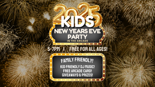 NYE Kids Party in the Arcade